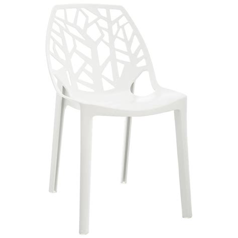 Garden Chair Modern Plastic Outdoor Furniture Patio Seat White Lomos ...