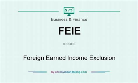 Feie Foreign Earned Income Exclusion In Business And Finance By