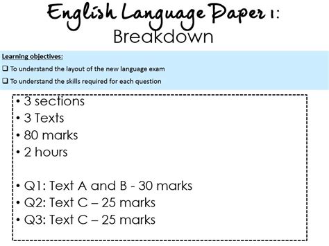 Cambridge Igcse 0500 English Language Paper 1 Sow Teaching Resources