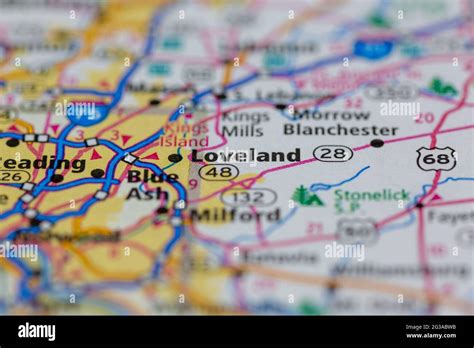 map  loveland ohio  res stock photography  images alamy