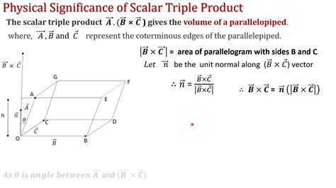 Scalar Triple Product And Its Physical Significance YouTube