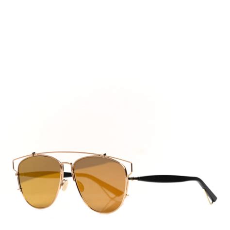 Christian Dior Technologic Sunglasses Gold 756181 Fashionphile