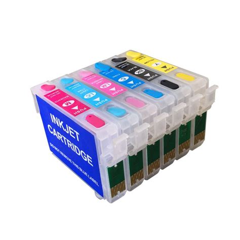 T0821n T0826n Refillable Ink Cartridges For Epson Stylus T50 R270 R290 Printer With Arc Chips