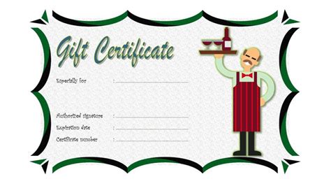 Restaurant Gift Certificate 3 | Paddle Certificate