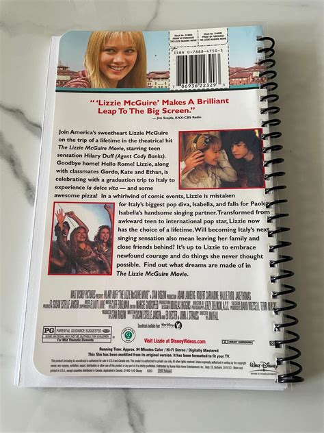 The Lizzie Mcguire Movie VHS Upcycled Spiral Bound Notebook Journal