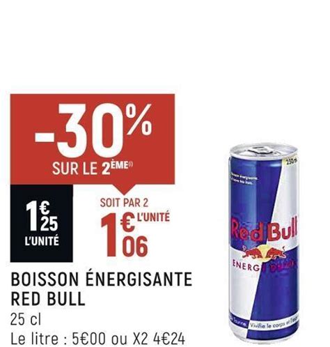 Promo Red bull boisson énergisante chez Spar