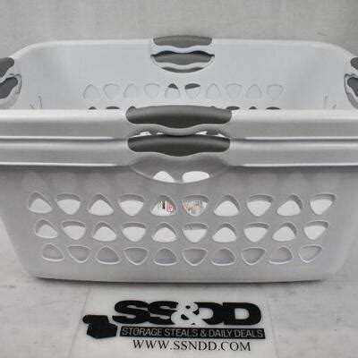 Sterilite 2 Bushel Ultra Laundry Baskets White Set Of 2 New