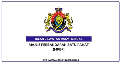 Permohonan Jawatan Kosong Majlis Perbandaran Batu Pahat Mpbp • Portal Kerja Kosong Graduan