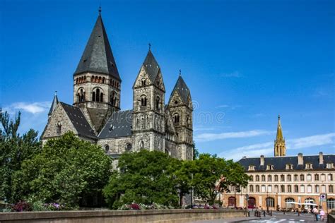 Tempel Neuf In Metz Stock Foto Image Of Voeding Moezel 60292194