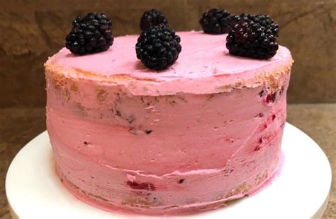 Naked Marionberry Cake
