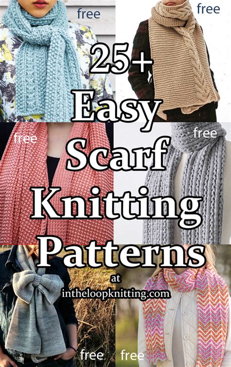 Free Easy Scarf Knitting Patterns - In the Loop Knitting