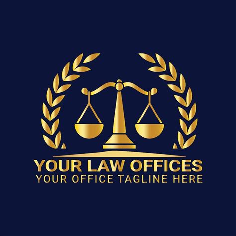 Gold Law Firm Logo Icon Design Creative Template For Company