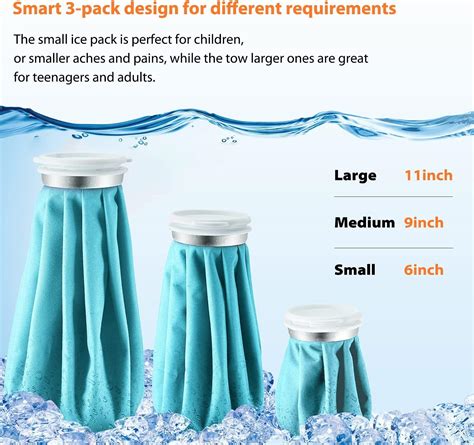 Ohuhu Hot Cold Ice Pack Reusable Ice Bag 3 Pack 11 9 6 Hot Cold Therapy For Knee Leg Injury