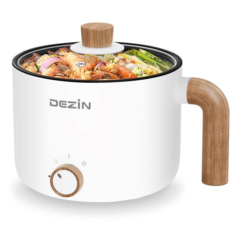 Audecook Hot Pot Electric With Steamer Portable Nonstick Off