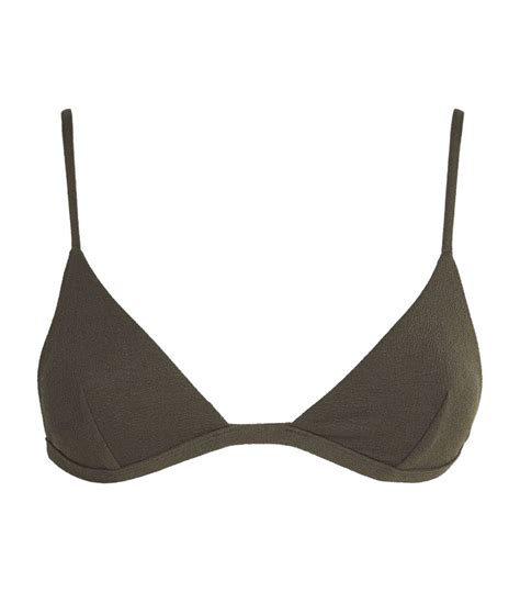 Womens Matteau Green Petite Triangle Bikini Top Harrods UK