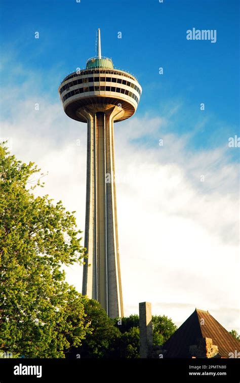 The Skylon Tower In Niagara Falls Ontario Canada Offers An Aerial