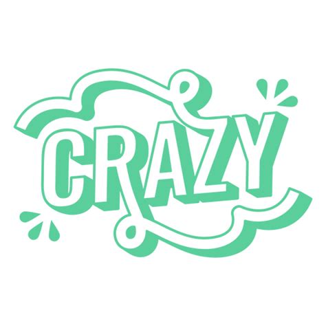 Crazy Stylized Outlined Word PNG Design