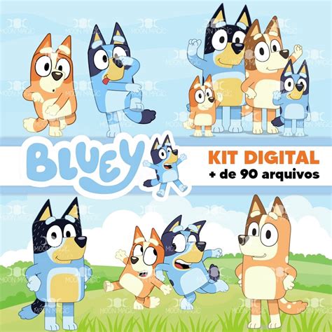 Kit Festa Bluey para imprimir - Arte para toda a festa
