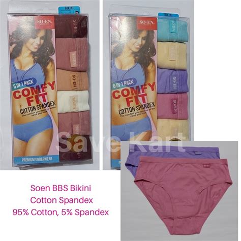 Original 12pcs SOEN BBS Cotton Spandex Bikini Women Teens RANDOM COLORS Shopee Philippines