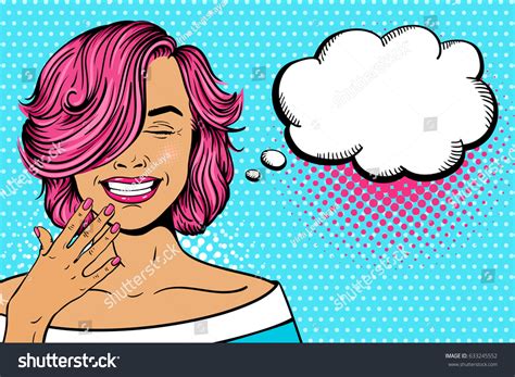 Wow Pop Art Female Face Sexy Stock Vector Royalty Free 633245552