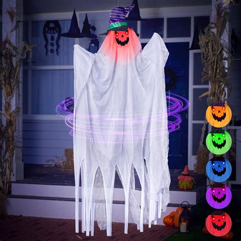 Joyin 67” Halloween Hanging Ghost Animated Decoration With Sound Activated Color