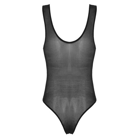Womens Stretch See Through Bodysuit High Cut Leotard Babydoll Nightwear Lingerie Ebay