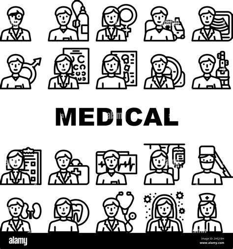 Medical Speciality Health Treat Icons Set Vector Stock Vector Image And Art Alamy