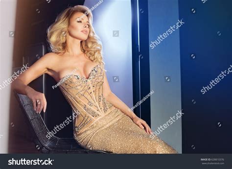 Sexy Elegant Blonde Caucasian Woman Posing Stock Photo Shutterstock