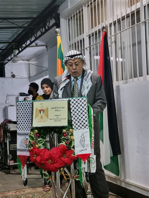 Palestine Embassy Lights Up The Christmas Tree With Glamour And Glory Colombo Times