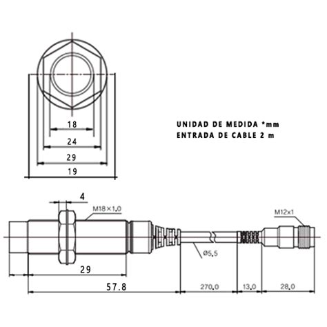sensor inductivo mm sensado mm raso   vca  hilos