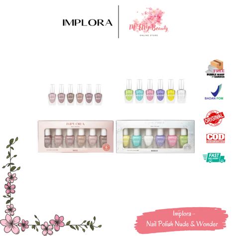 IMPLORA Nail Polish Wonder Nude BPOM 1 Box Isi 6 Lazada Indonesia