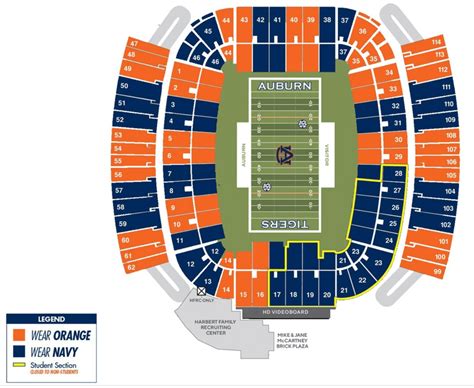 Auburn Football Stadium Seating Map