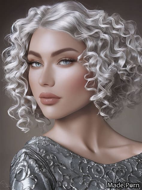 Porn Image Of Jumpsuit Jewish Blonde Short Curly Hair Short Hair Silver Created By AI