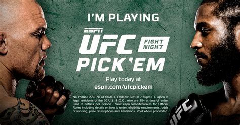 Espn Ufc Fight Night Pick Em Group