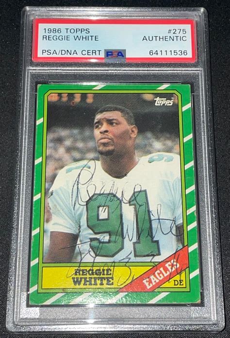 Reggie White Topps Signed Autographed Rookie Card Psa Rare