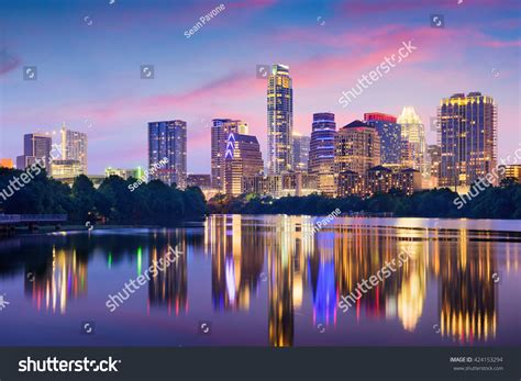 Austin Texas Usa Downtown Skyline On Stock Photo 424153294 Shutterstock