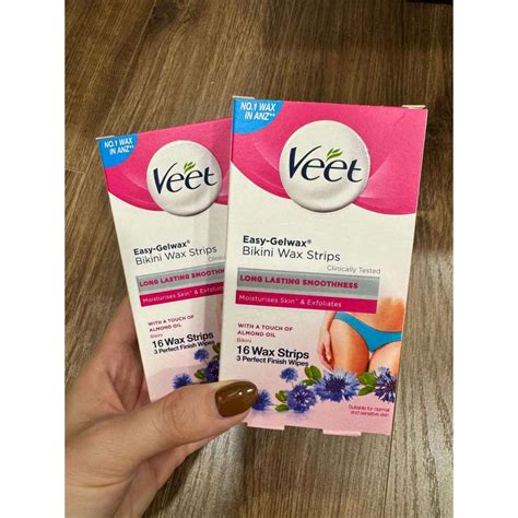 Che T N Mi Ng D N Wax T Y L Ng Bikini Veet Easy Gelwax Bikini Wax Strips Shopee Vi T Nam