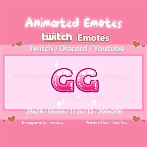 GG Emote Animated Emote Static Emote Emote For Streamer Discord Emote