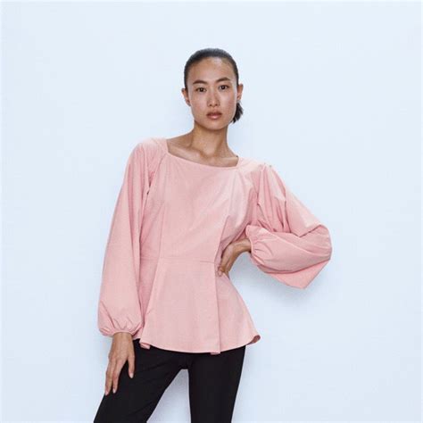 Zara Blush Pink Top On Carousell