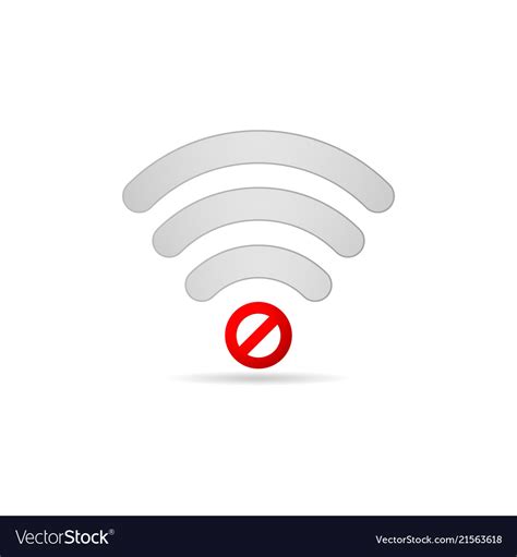 No Wifi Bad Connection Broken Signal Icon Vector Image