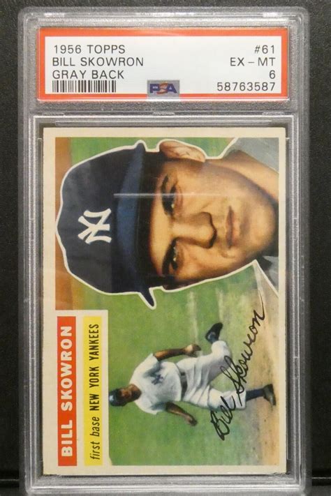 Topps Bill Skowron Gray Back Psa Ex Mt Ebay