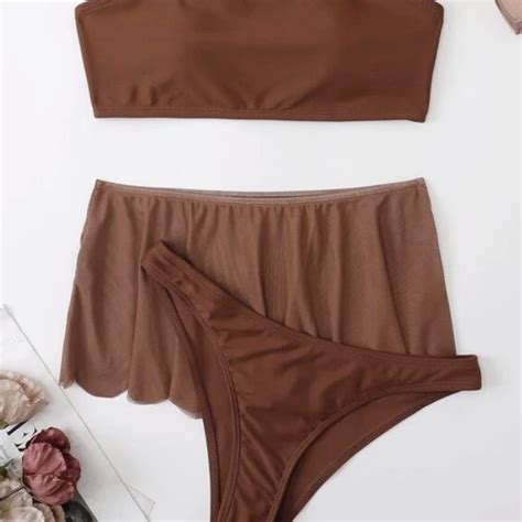 Swim Piece Matching Bikini And Swim Skirt Set Poshmark