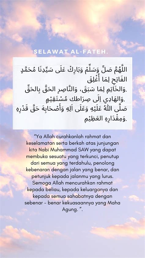 Selawat Al Fateh Doa