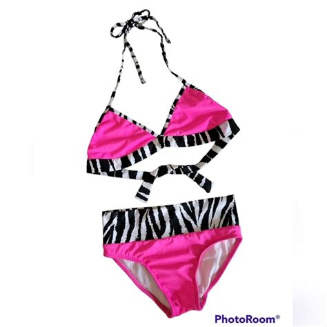 Ujena Swim Ujena Hot Pink Zebra Print Bikini Set Sz S Poshmark