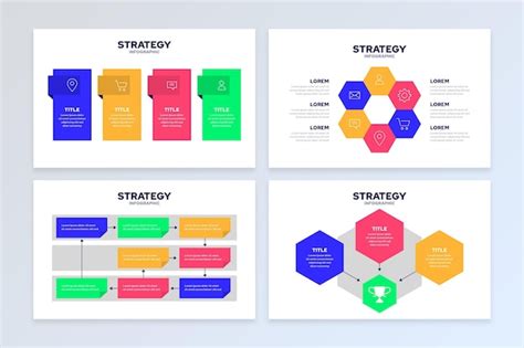 strategy diagrams vectors illustrations