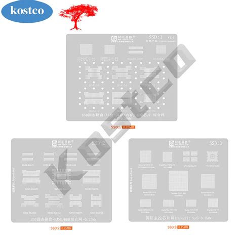 Amaoe Ssd Bga Reballing Stencil Template For Ddr Ssd Nand Memory