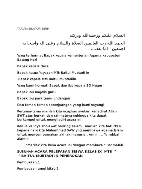 Susunan Acara Rapat Kelas 6 Delinewstv