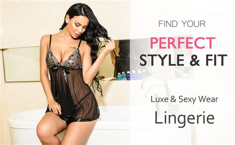 Avidlove Women S Lingerie Lace Babydoll Sleepwear Lace Splicing Chemises Amazon Ca Clothing