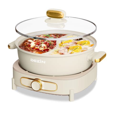 Dezin Hot Pot Electric With Divider L Double Flavor Shabu Shabu Pot