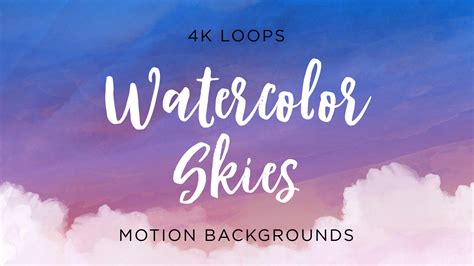 Animated Watercolor Sky Backgrounds | Pack of 12 | Enchanted Media